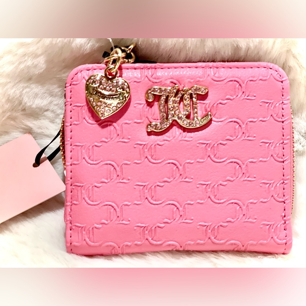 Juicy Couture Pink Embossed Logo Wallet